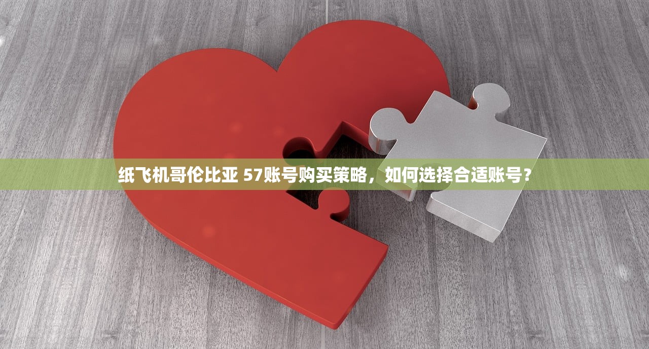 纸飞机哥伦比亚 57账号购买策略,如何选择合适账号?